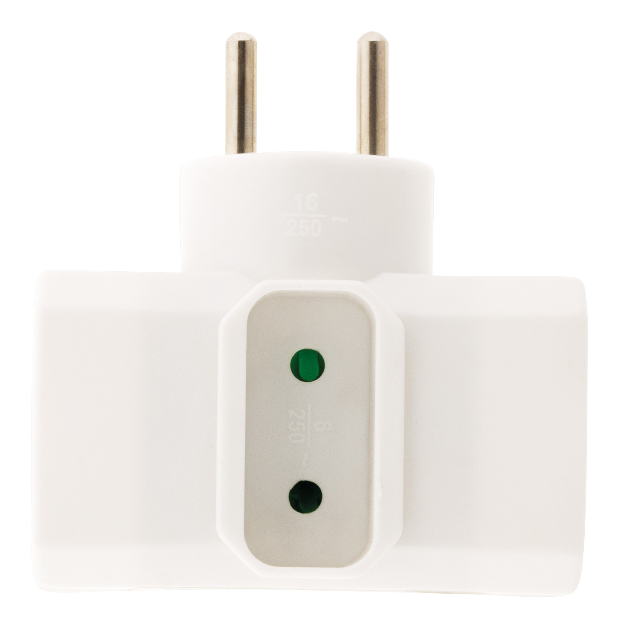 Fiche 3 prises Triplite 2x16a + 1x6a latérale blanc - ZENITECH