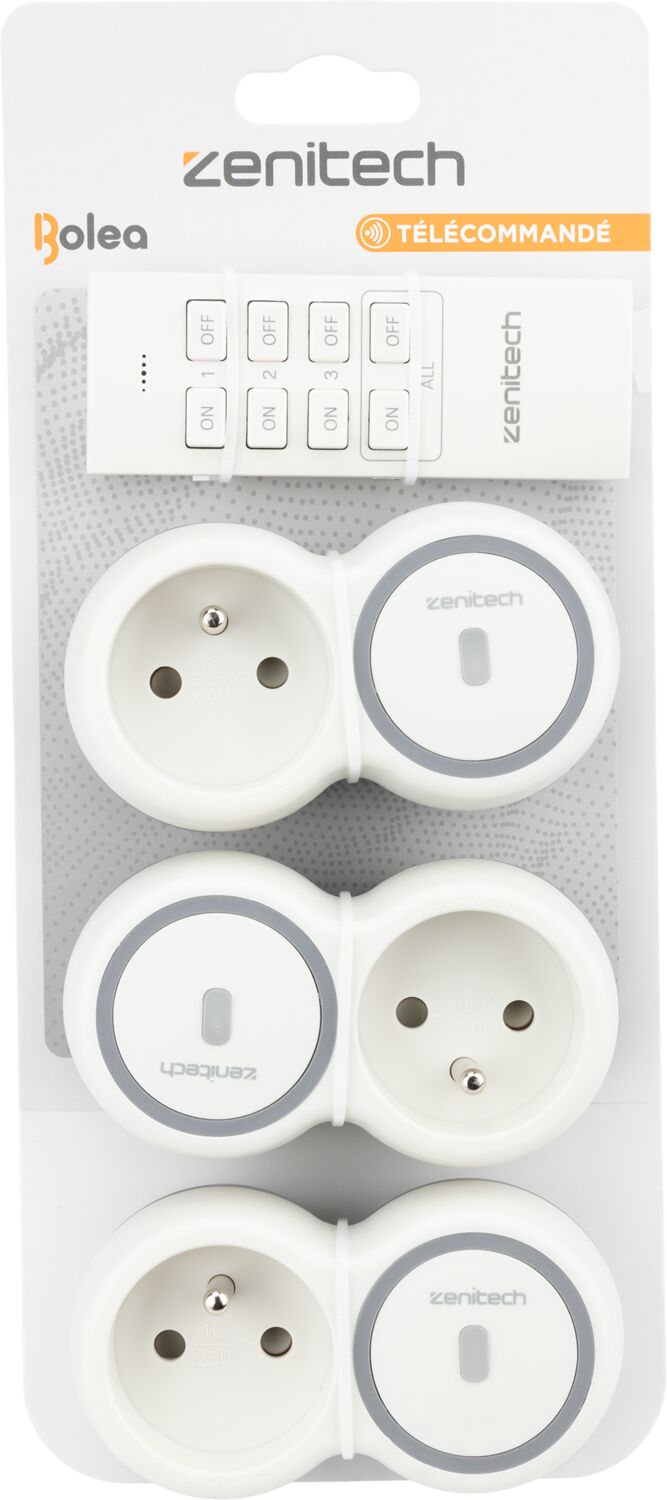 prises télécommandées bolea pack de 3 - ZENITECH