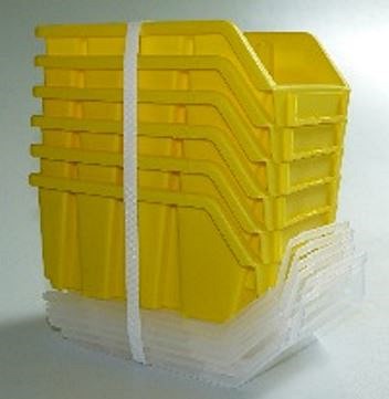 Lot de 6 Ergobox jaune GERLON 1 litre