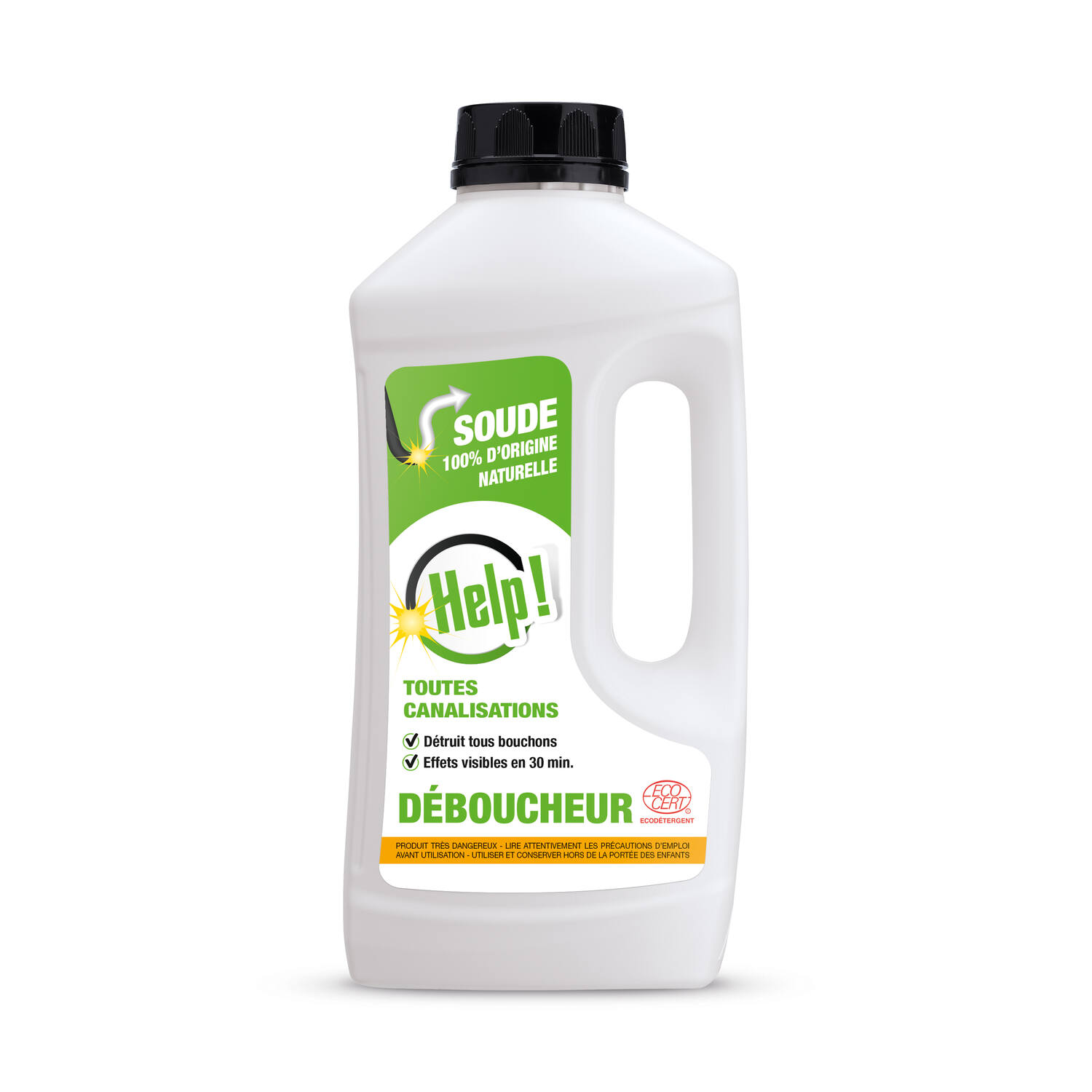 Déboucheur Soude 100% Origine Naturelle Help 1L