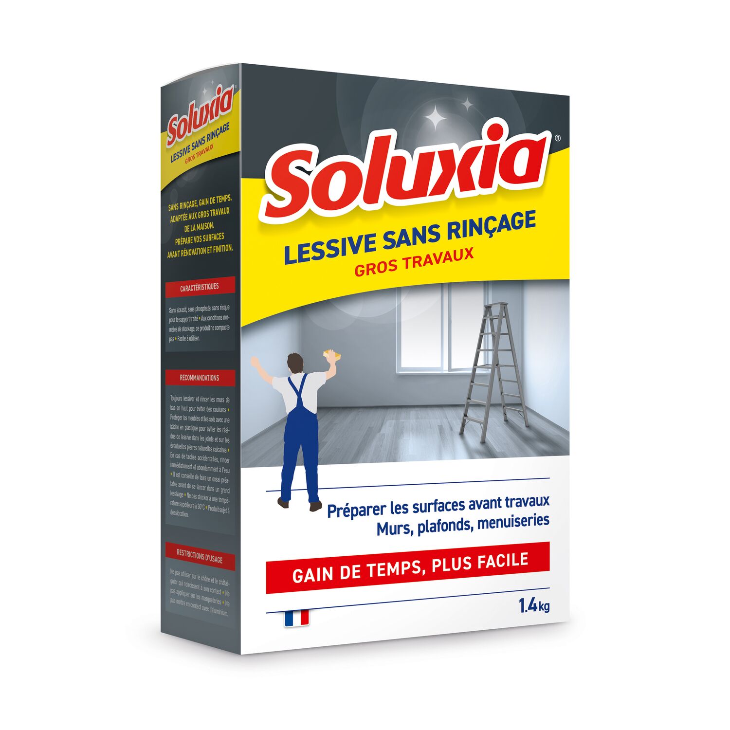 Lessive gros travaux sans rinçage 1,4kg - SOLUXIA
