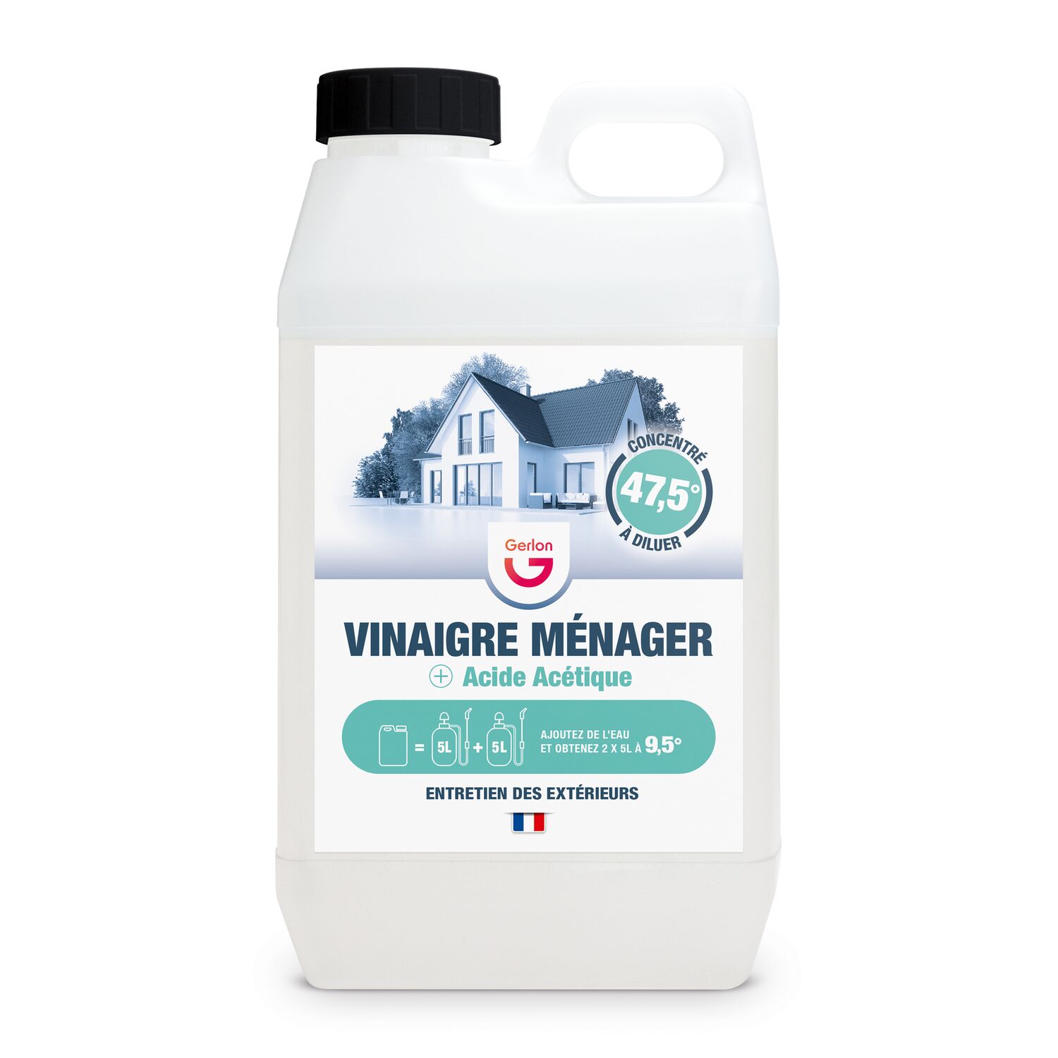 Vinaigre ménager enrichi à l'acide acétique 2L - GERLON