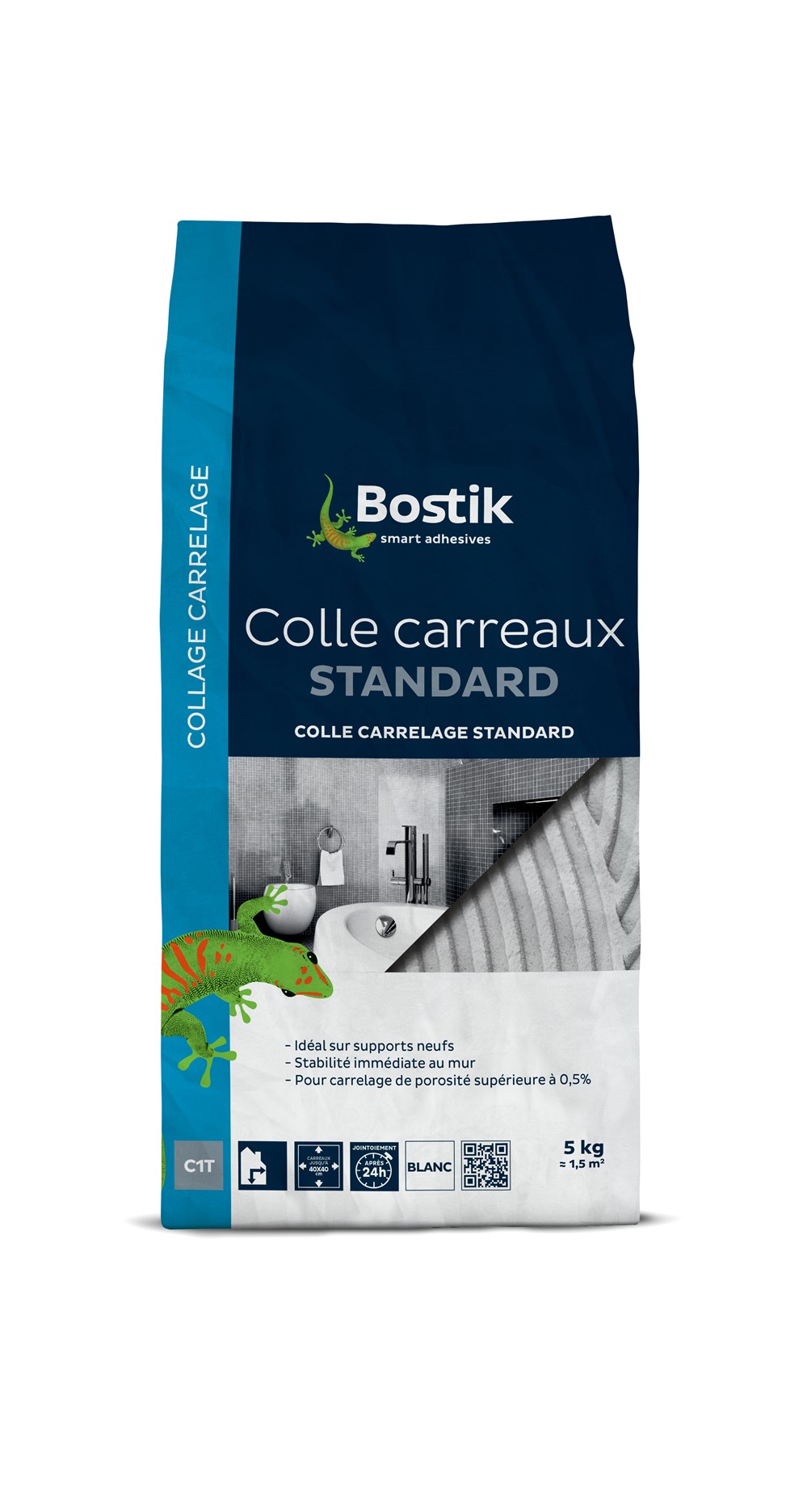 Colle carreaux standards intérieur - blanc c1t 5kg
