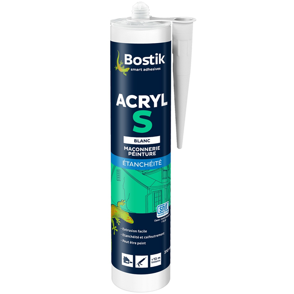 Mastic acrylique s 310ml blanc