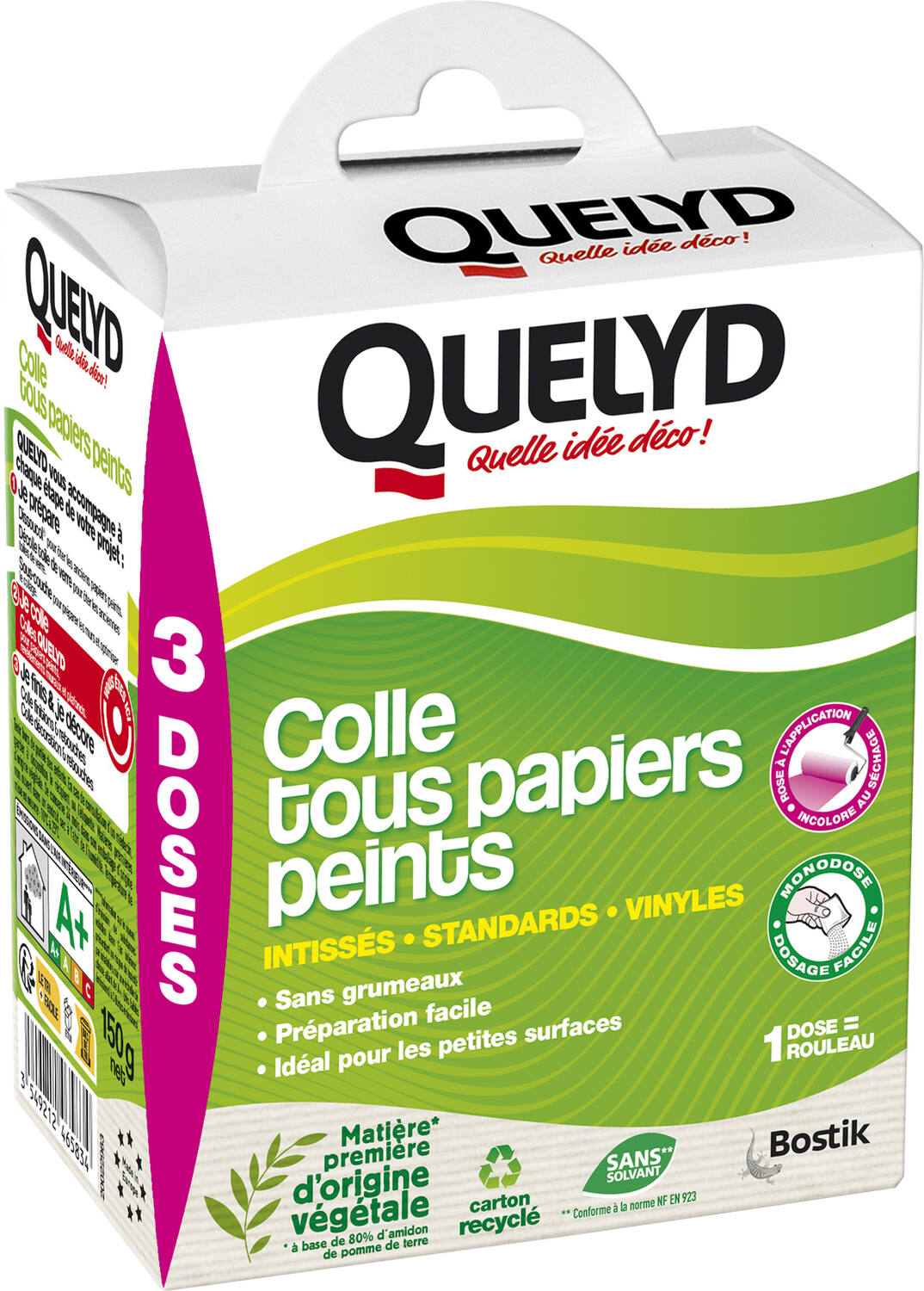 Colle tous papiers peints indicateur coloré rose 150g