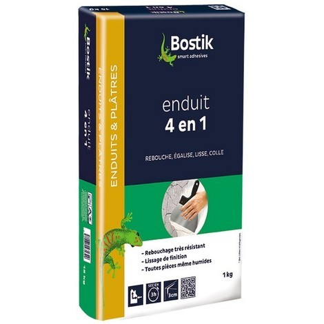 Enduit 4 en 1 poudre 1kg BOSTIK