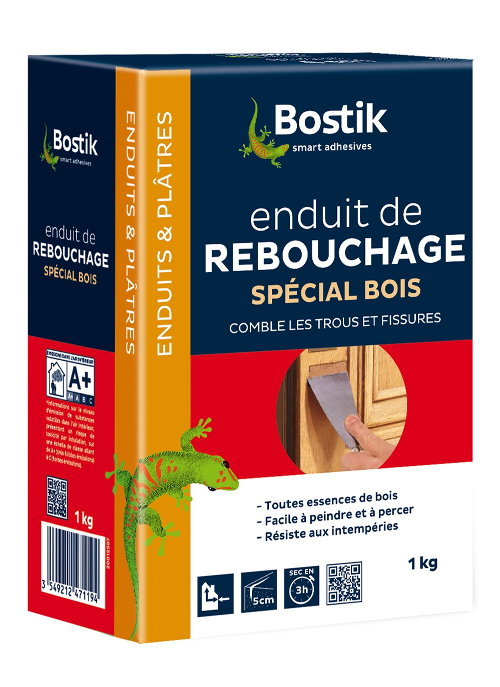 Enduit de rebouchage bois pâte 1kg