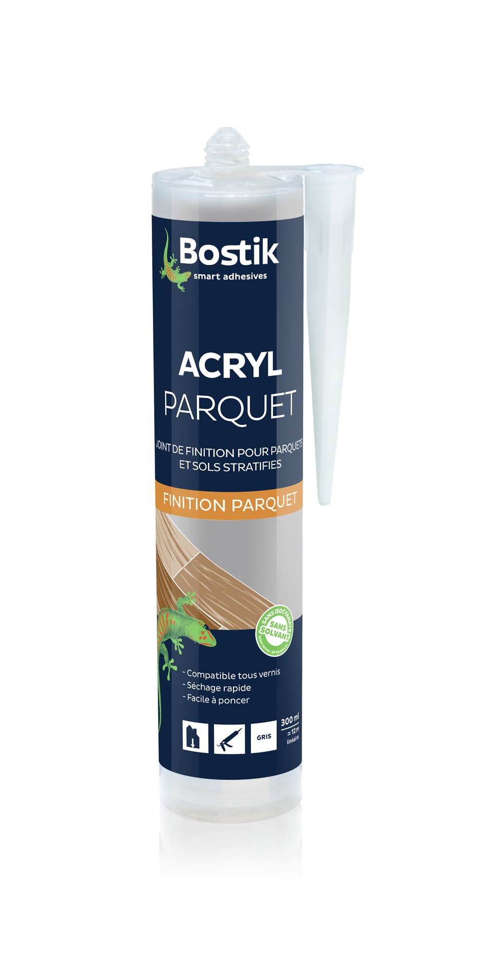 Mastic acrylique parquet joint de finition 300ml gris
