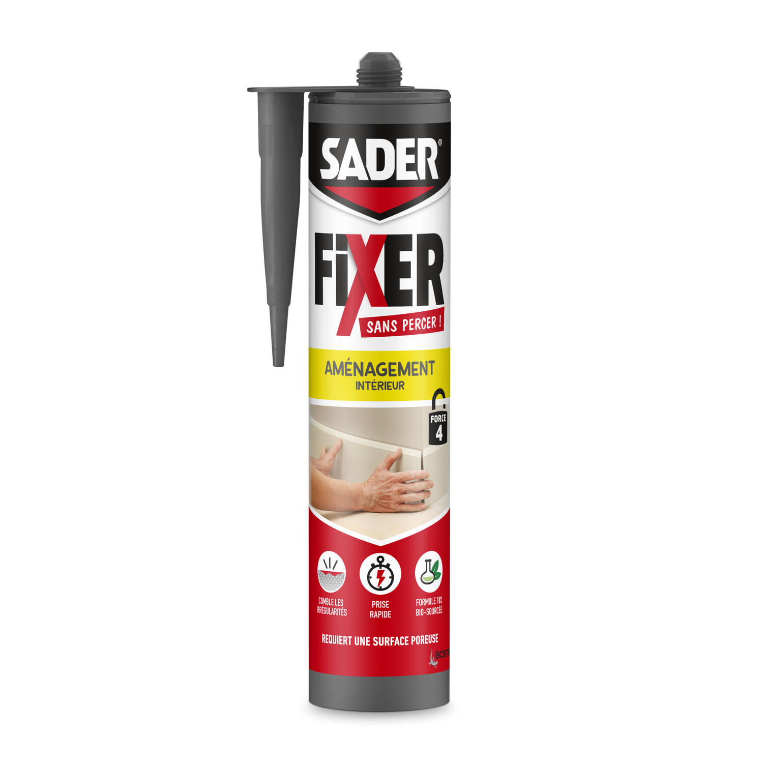 Colle de Fixation Fixer Sans Percer Intérieur Blanc 360gr - SADER