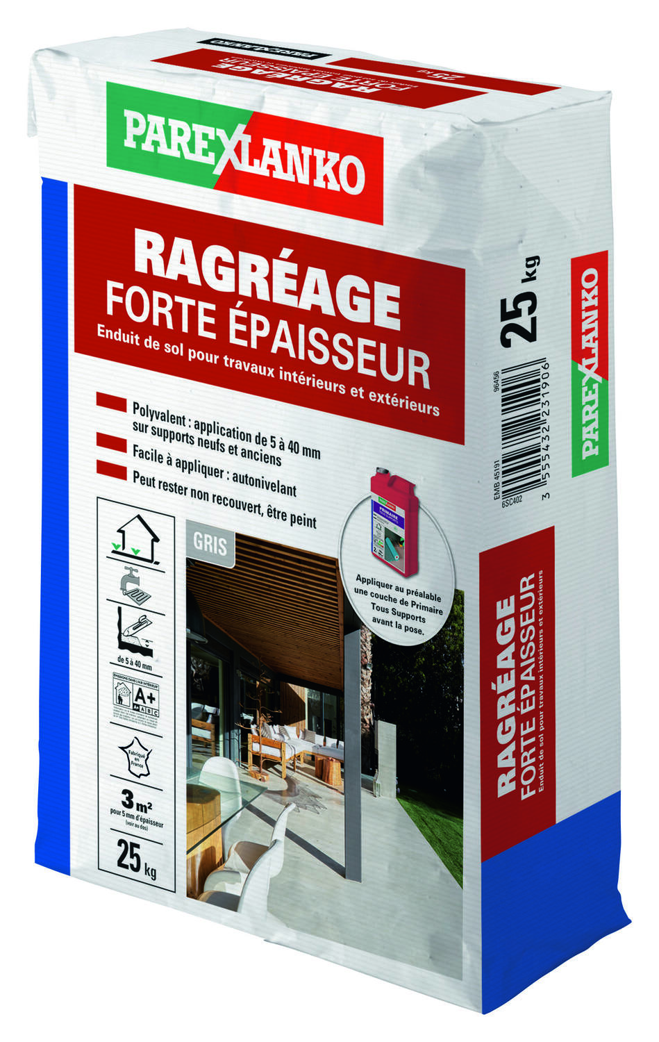 Ragréage forte épaisseur autonivelant 25kg - PAREXLANKO