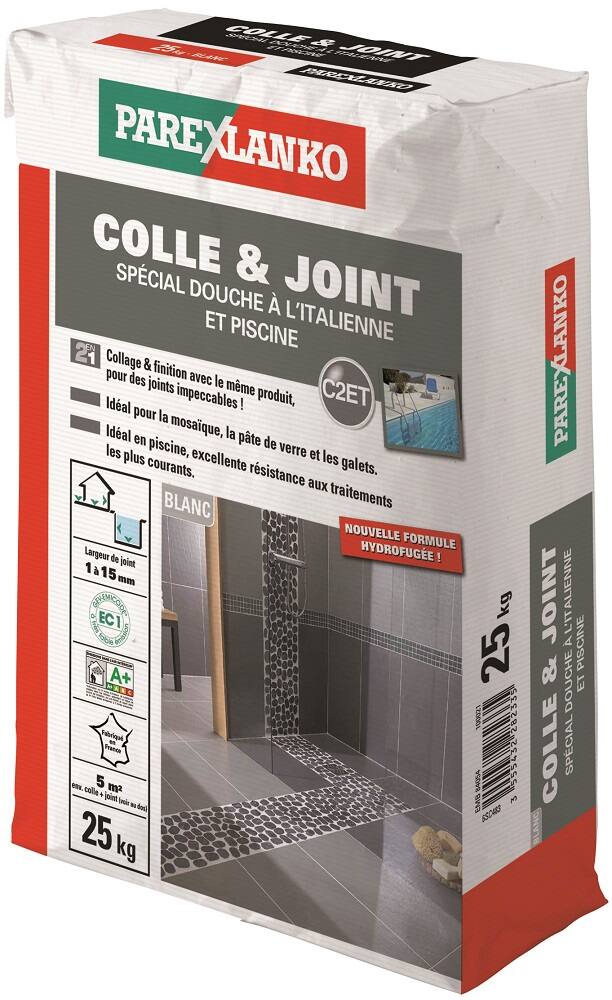 Colle & joint carrelage douche italienne et piscine 25kg - PAREXLANKO