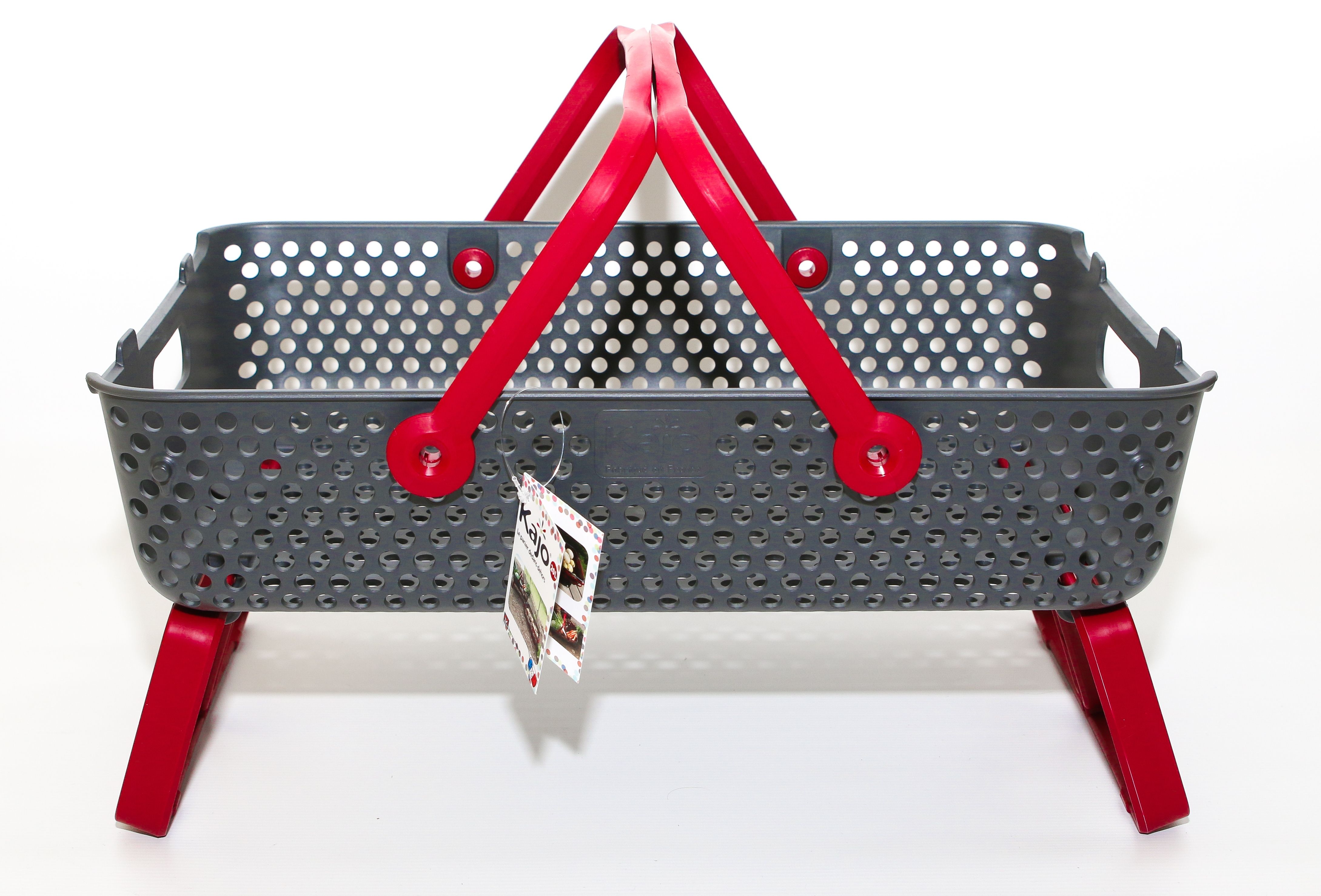 Panier Kajo 20L Gris / Cerise