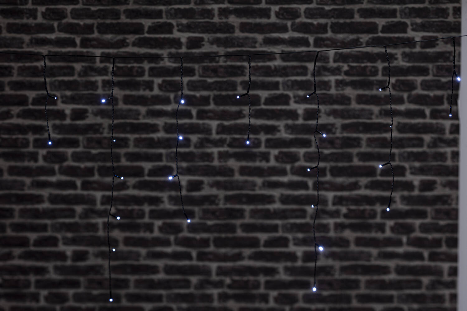 Rideau stalactite 8 f blanc froid 4.8m