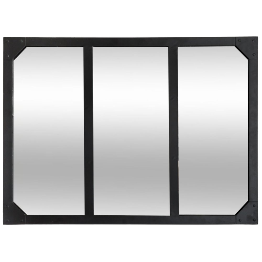 Miroir Rectangle Lola Noir métal 54x74cm
