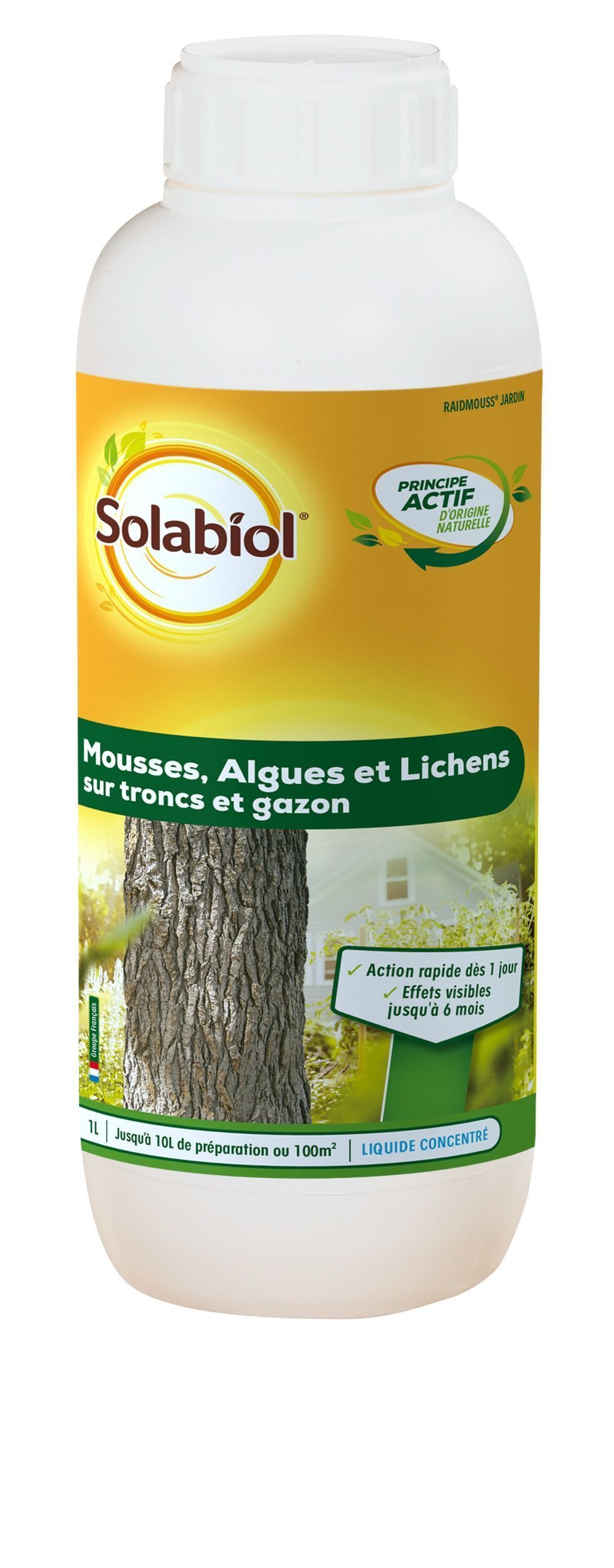Mousse algue lichen gazon 1l solabiol
