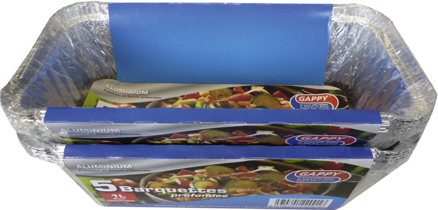 10 barquettes alu 0,5 l 