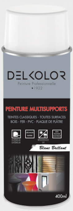 Peinture aérosol 400 ml blanc brillant