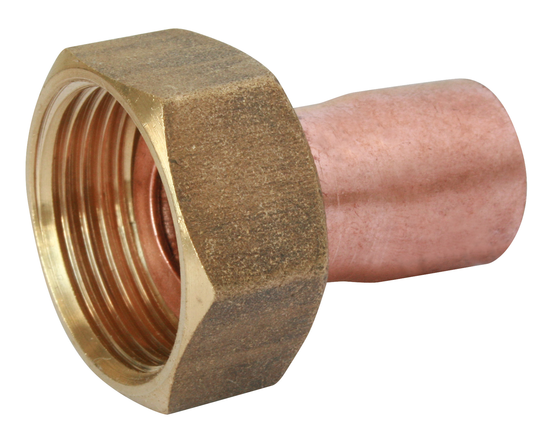 Raccord 2 Piéces droit cuivre Ø14 / écrou 12/17 