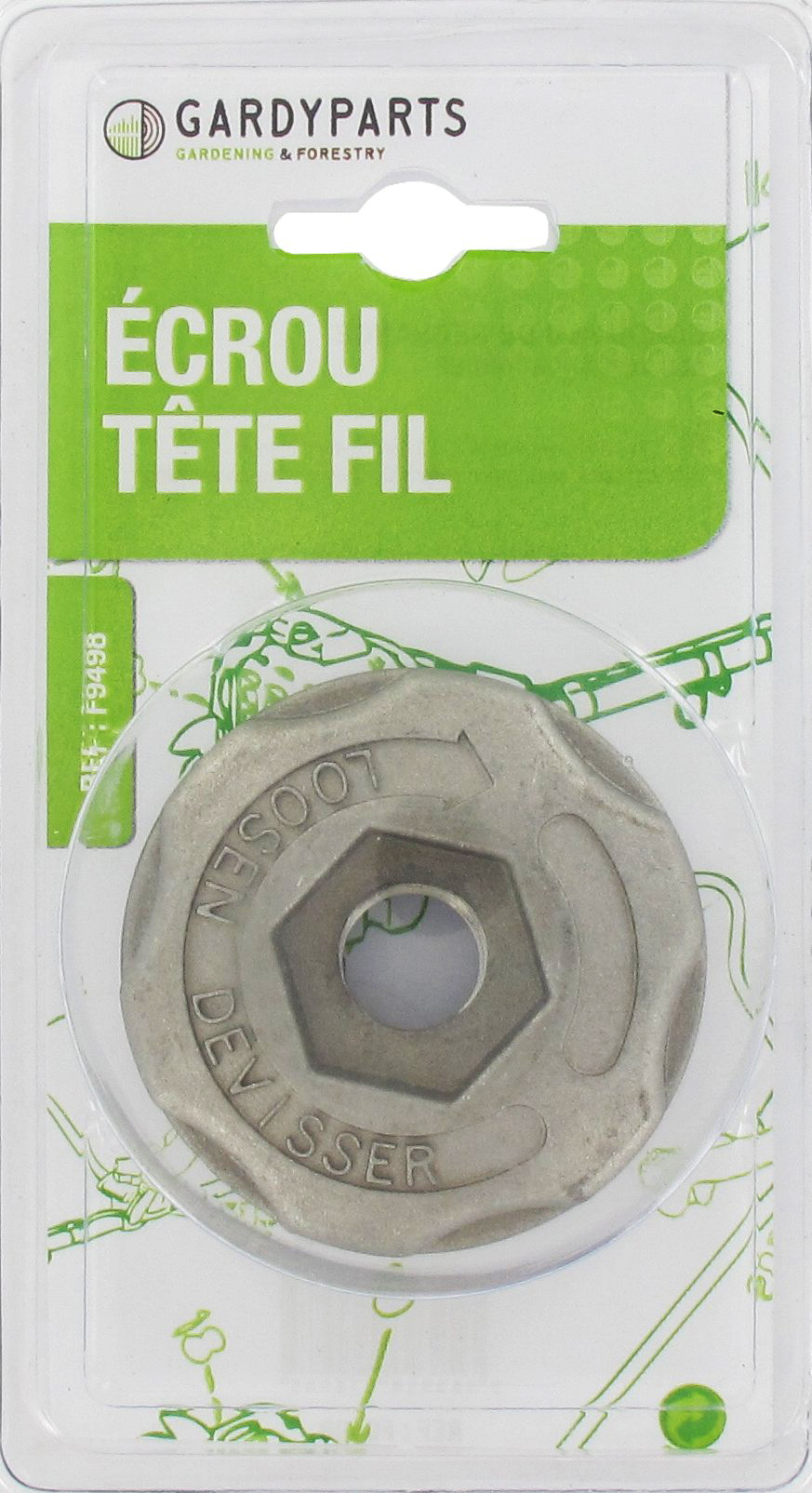 Écrou métal gauche 