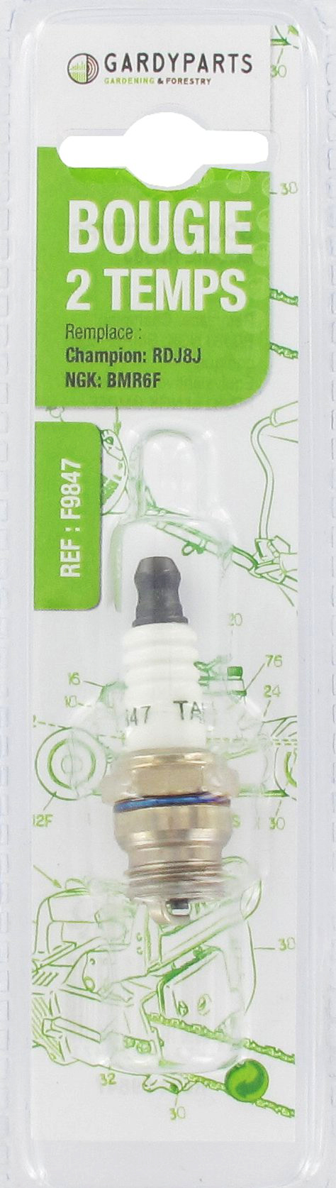 Bougie d'allumage 2 temps F9847