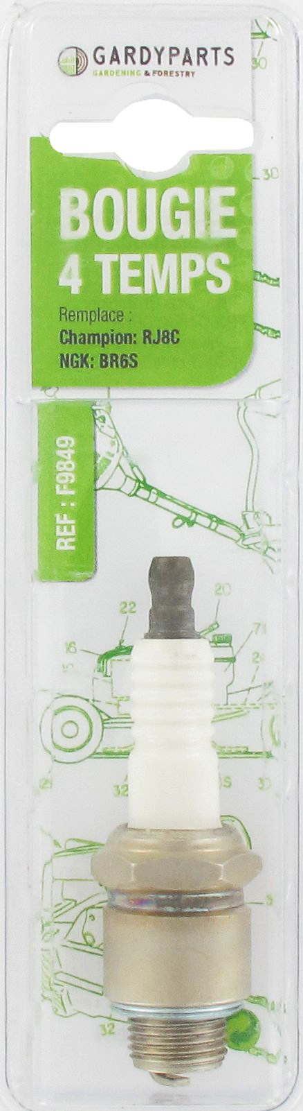 Bougie d'allumage 4 temps F9849