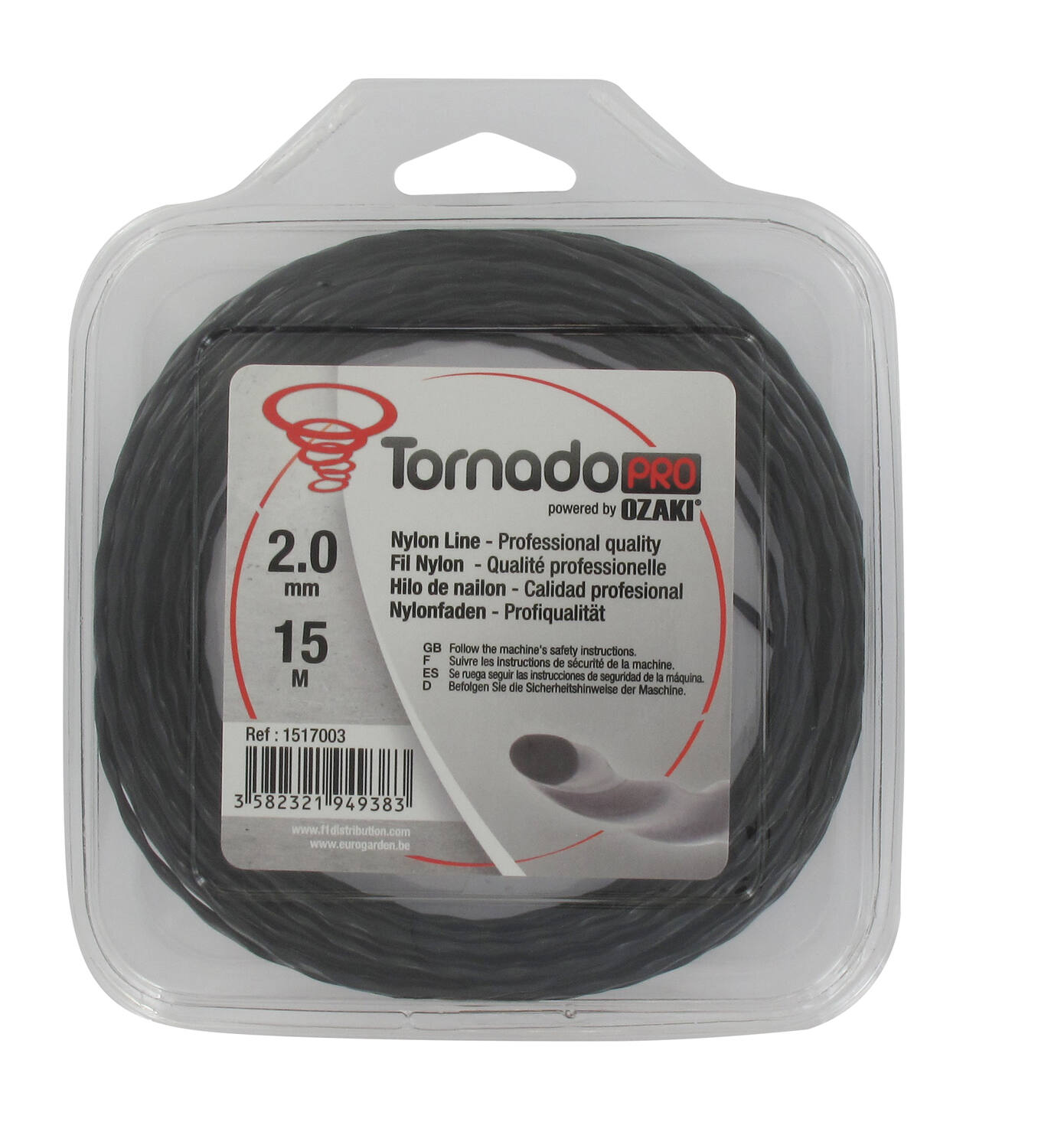 Coque fil nylon copolymère Tornado L.15m Ø2mm - OZAKI