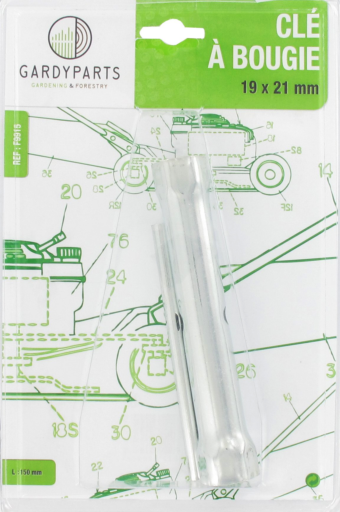 Clé à bougie d'allumage à tube 150 mm - GARDY PARTS