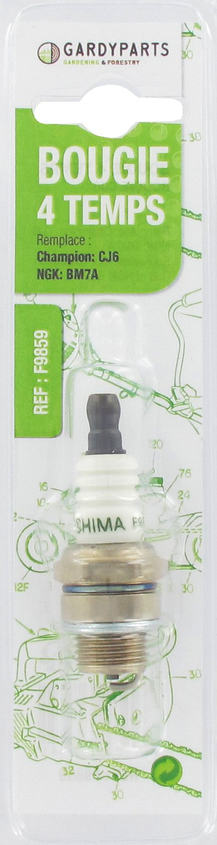 Bougie d'allumage 4 temps F9859