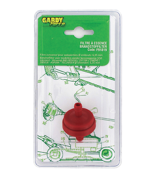 Filtre à essence avec embout Ø6,35 mm - GARDY PARTS