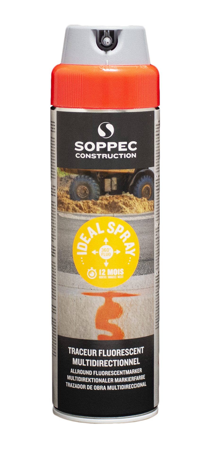 Traceur de chantier idéal spray rouge