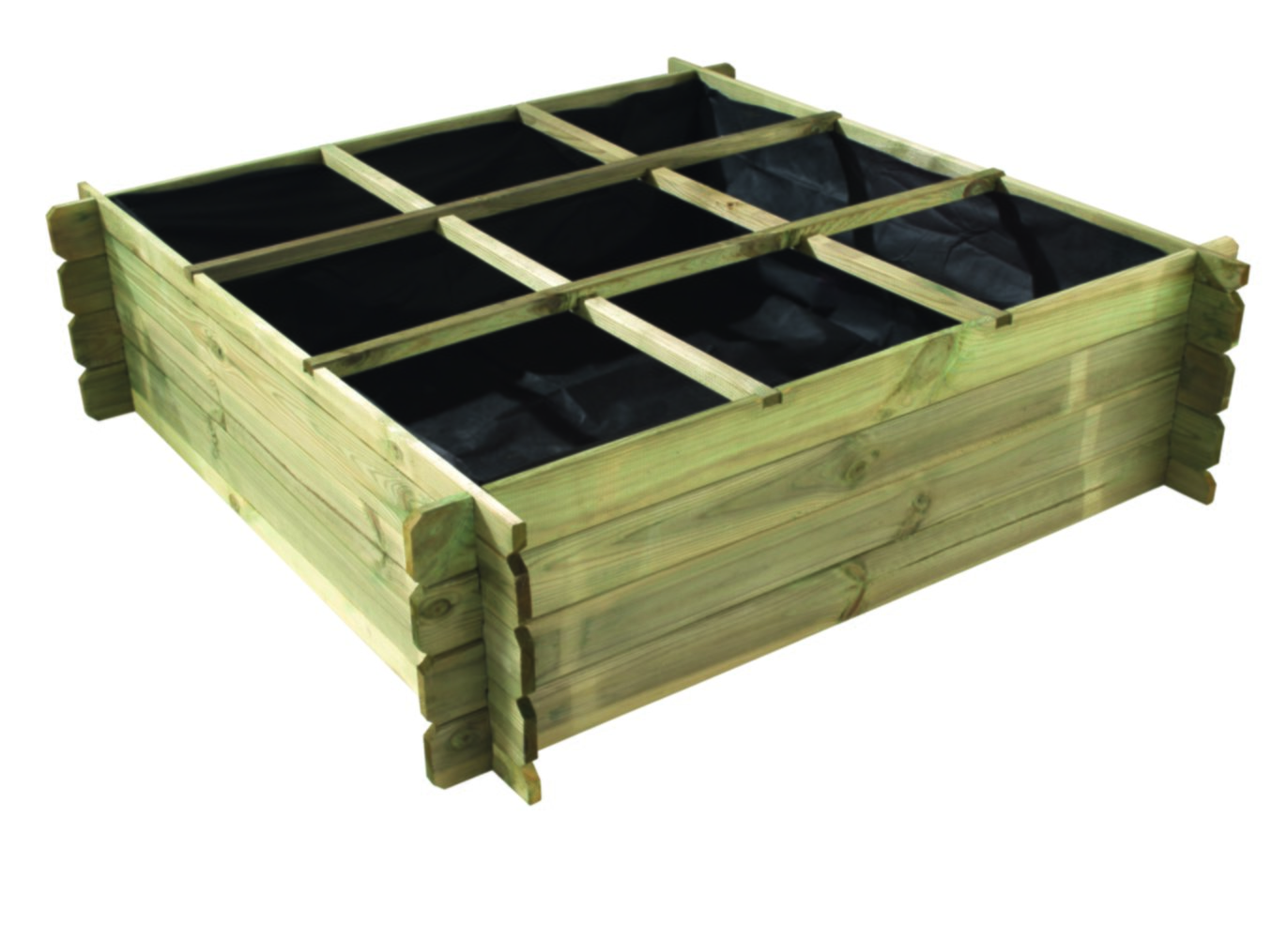 Carré pot au sol BASIL - 580L 1400 x 1400 x H360 mm