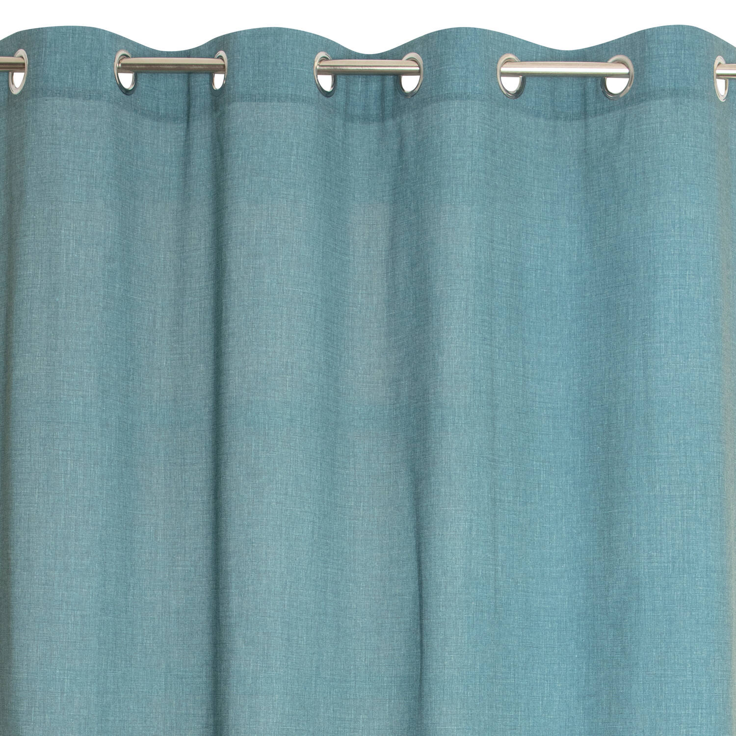 Rideau à œillets Nativ Bleu Canard 140x240cm