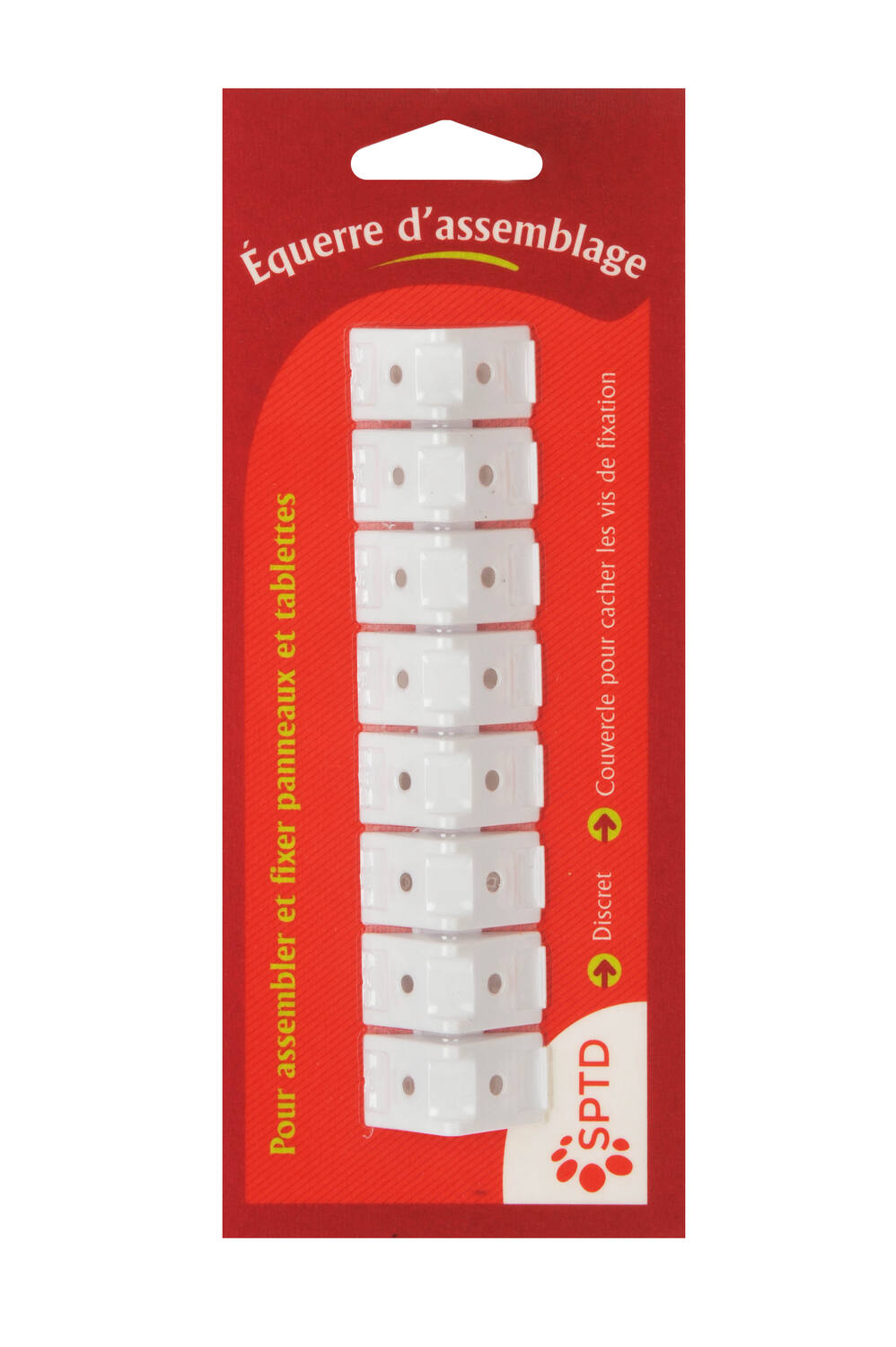 Taquets simple d'assemblage blanc x 8 pièces - SPTD