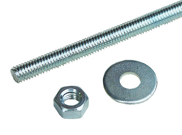 4 tiges filetés acier zingué ∅4x200mm - INVENTIV