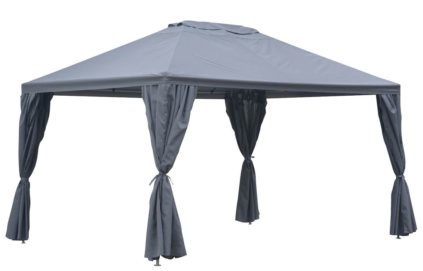 Tonnelle de jardin avec rideaux Wind 3x4m Anthracite - INVENTIV