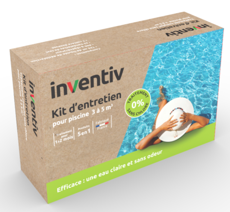 Coffret Entretien Piscine 1 à 3 m³ Sans chlore - INVENTIV
