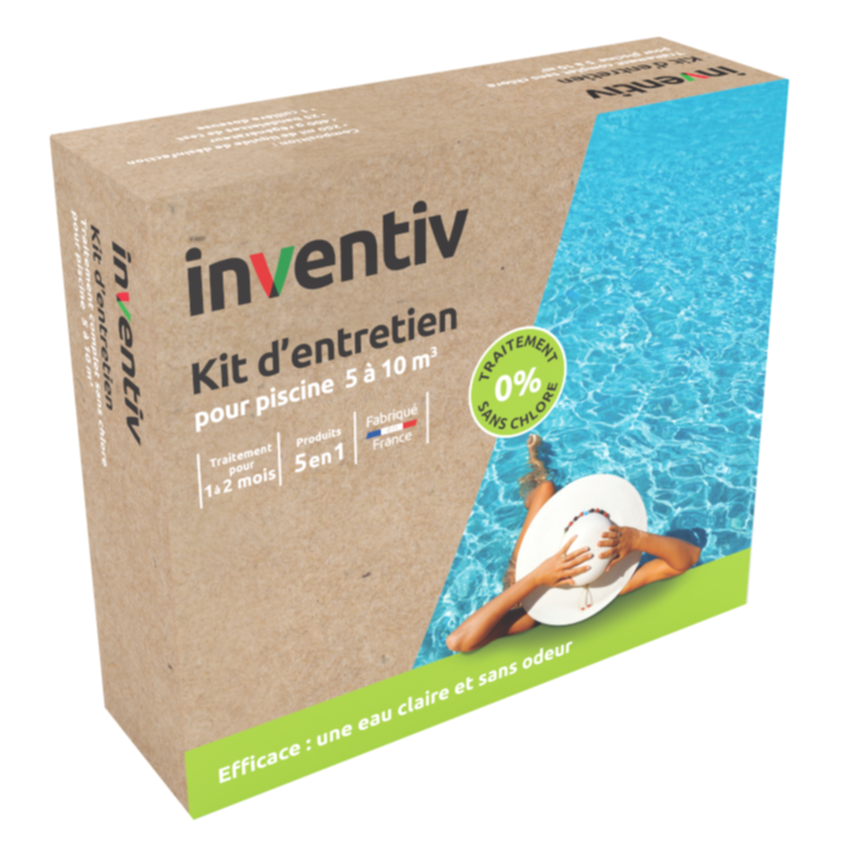 Coffret Entretien Piscine <10 m³ Sans chlore - INVENTIV