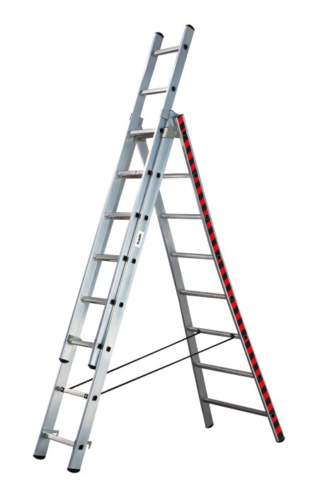 Echelle transformable base évasée 3x8 - 2m28/5m08 - Inventiv