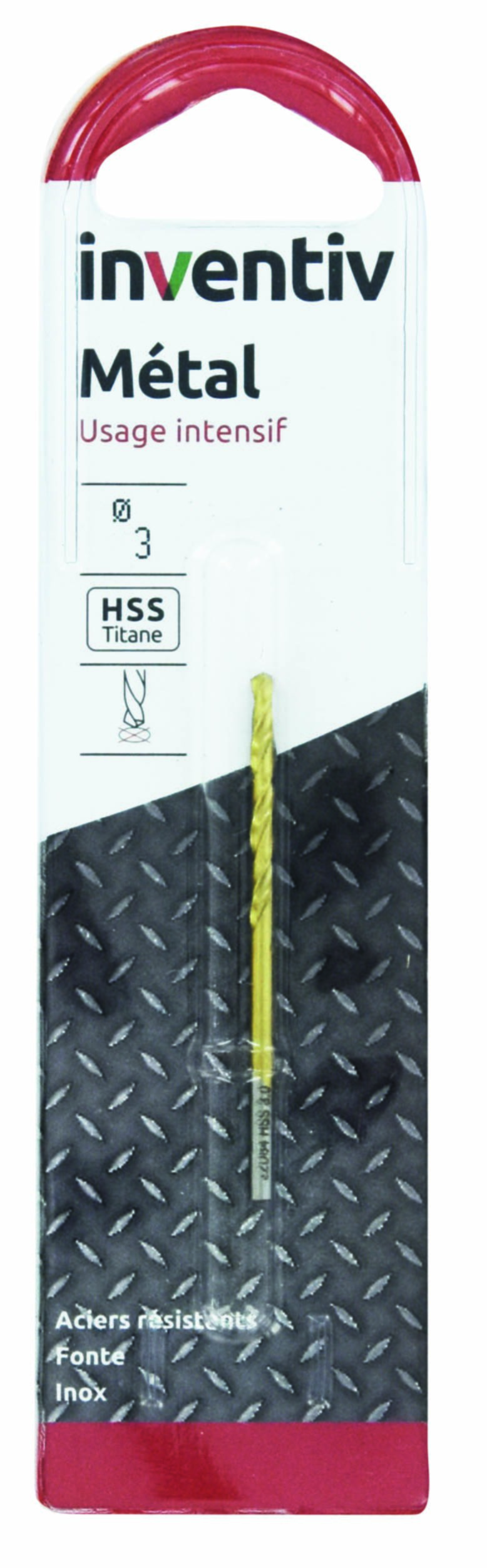 Foret métal HSS titane Ø3,5 mm - INVENTIV