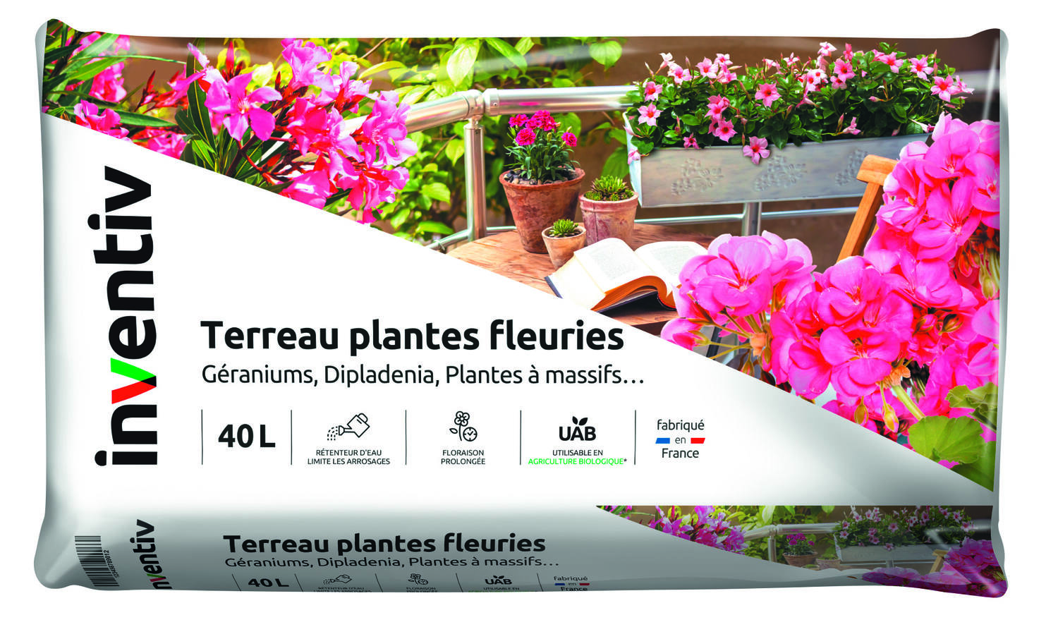 Terreau plantes fleuries 40L - INVENTIV