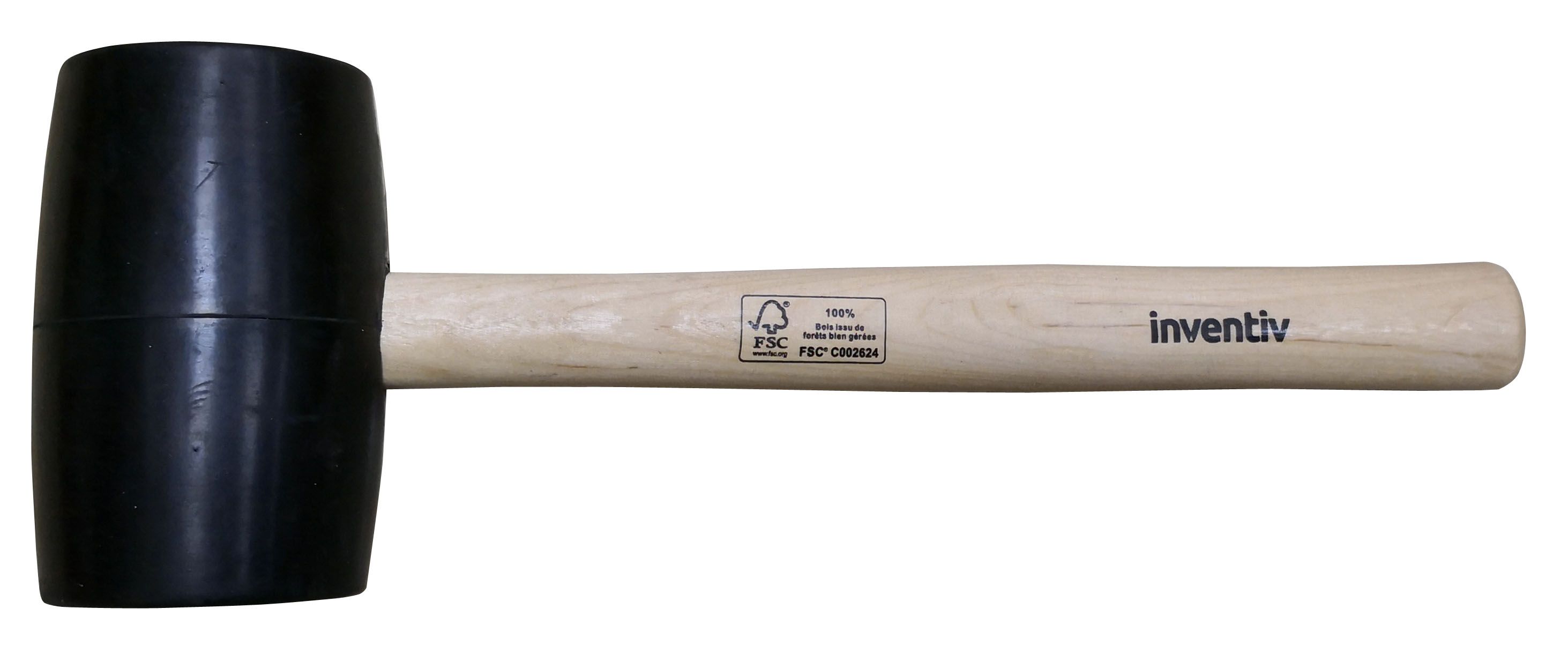 maillet bois caoutchouc 70mm