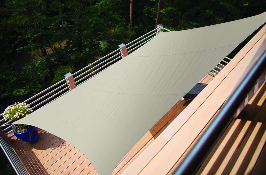 Voile ombrage rectangulaire Primo 2x1,4m Ivoire - INVENTIV