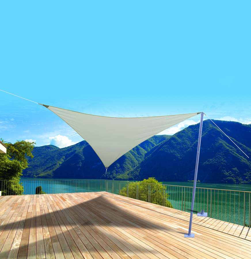 Voile ombrage triangulaire Primo 3x5m Ivoire - INVENTIV