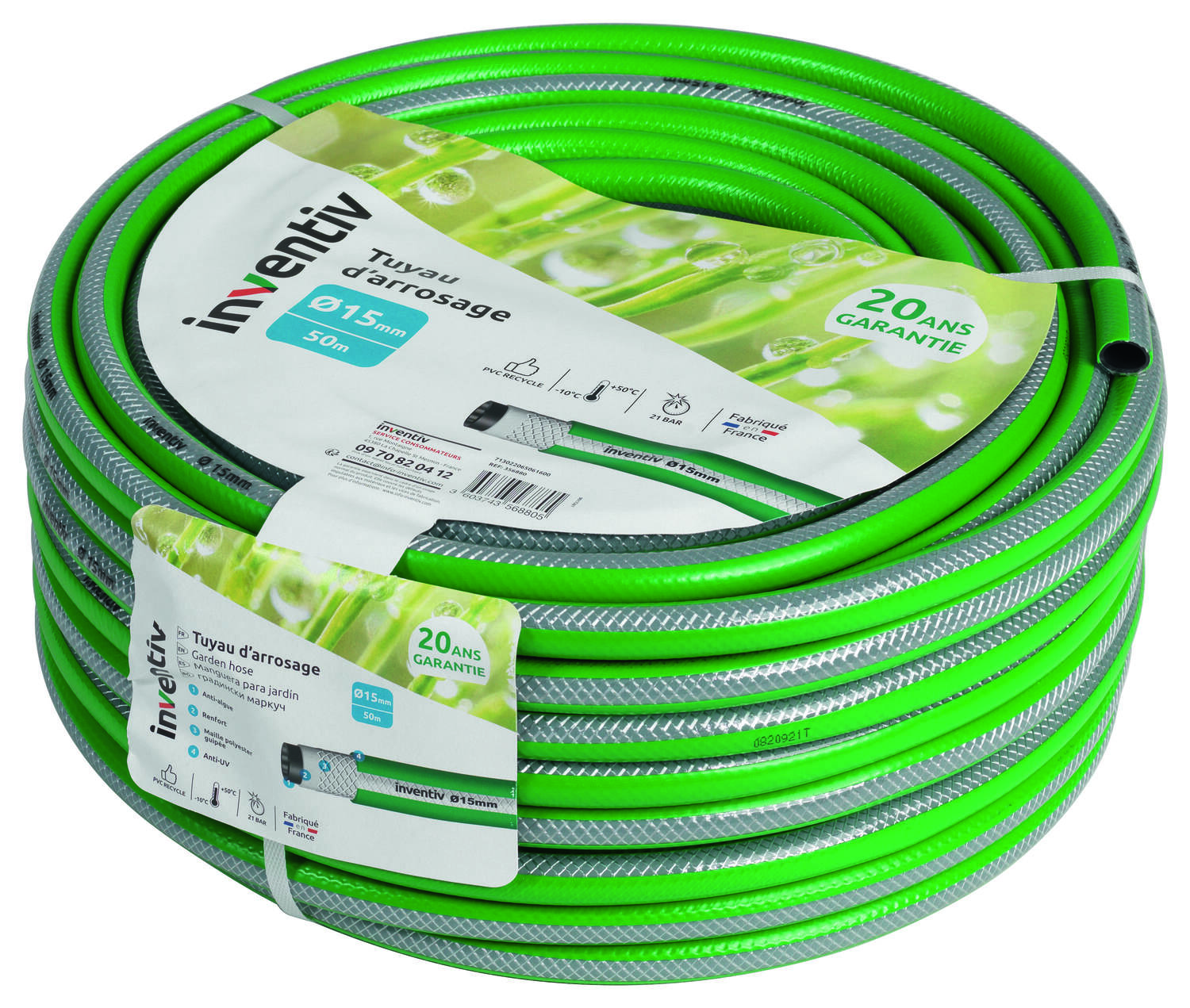 Tuyau arrosage MBTY1 Ø15mm en 50m - INVENTIV