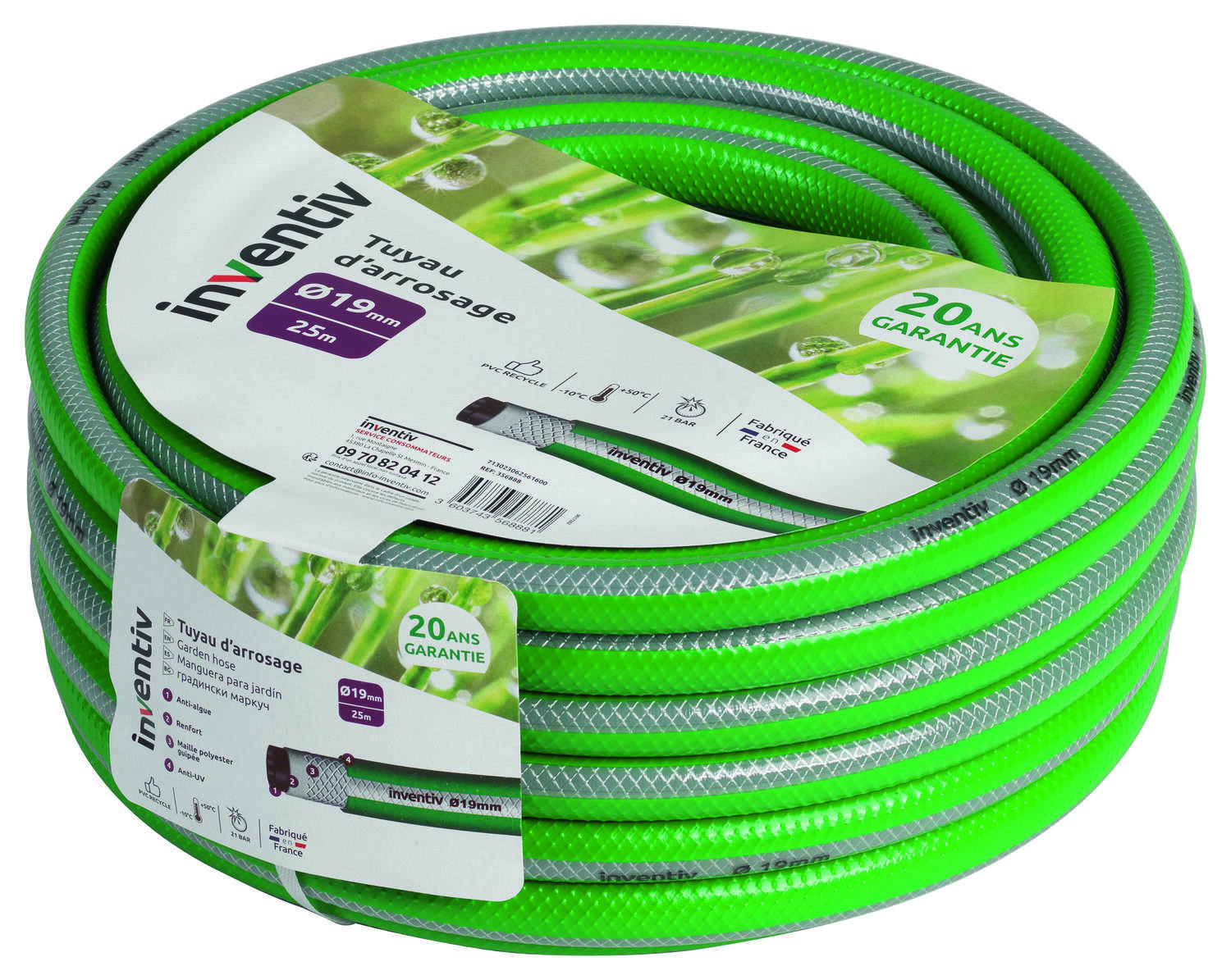 Tuyau arrosage MBTY1 Ø19mm en 25m - INVENTIV