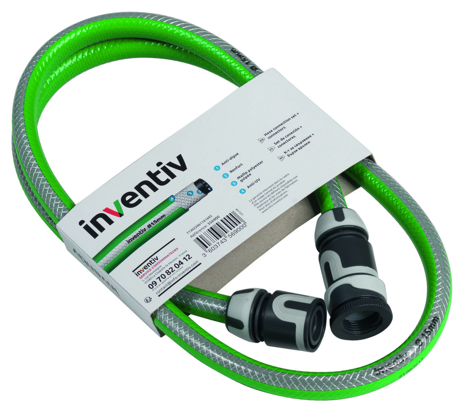 Kit de branchement tuyau arrosage MBTY1 Ø15 mm - INVENTIV