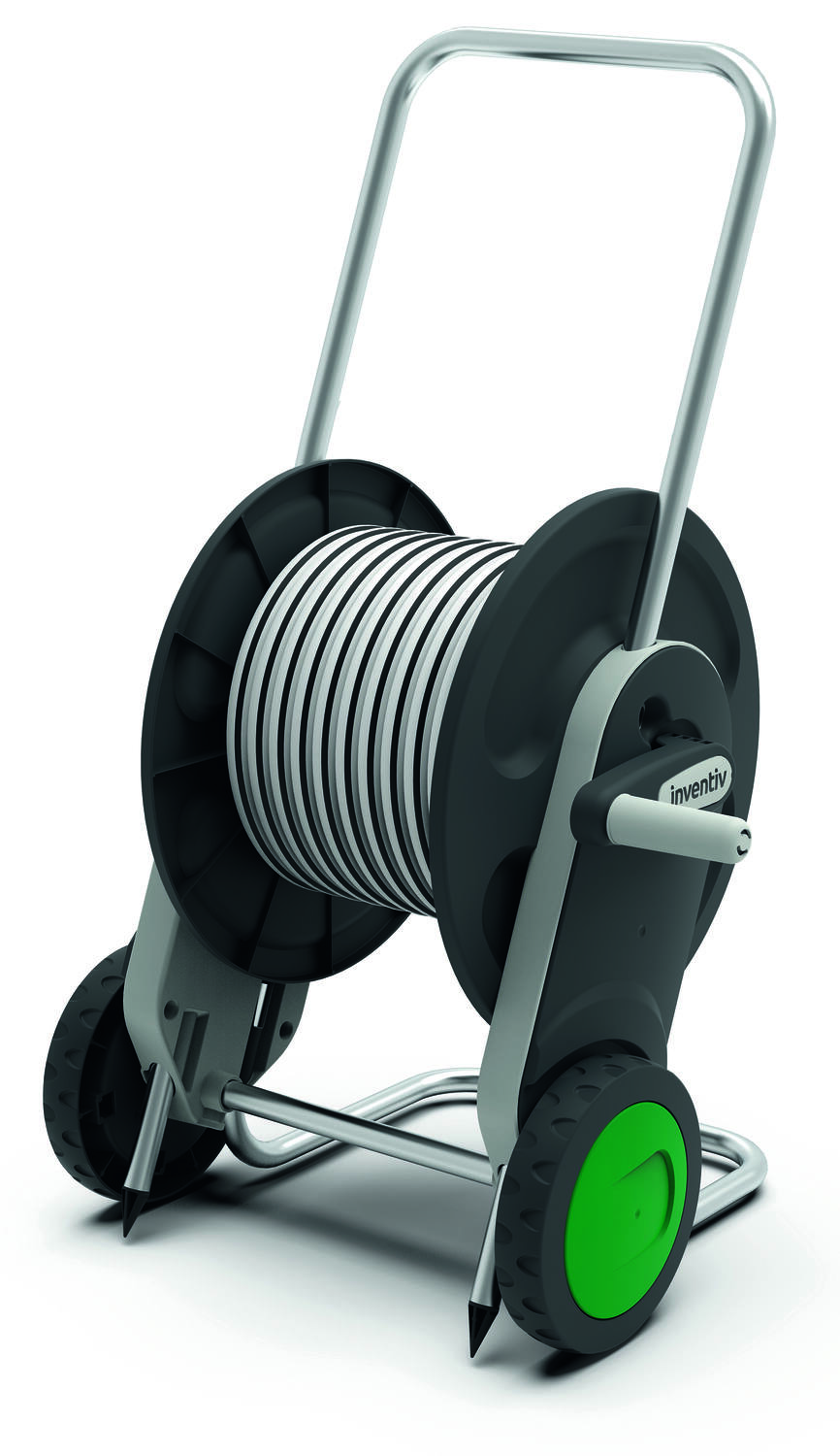 Dévidoir métal équipé 12,5 mm, 25 m - INVENTIV