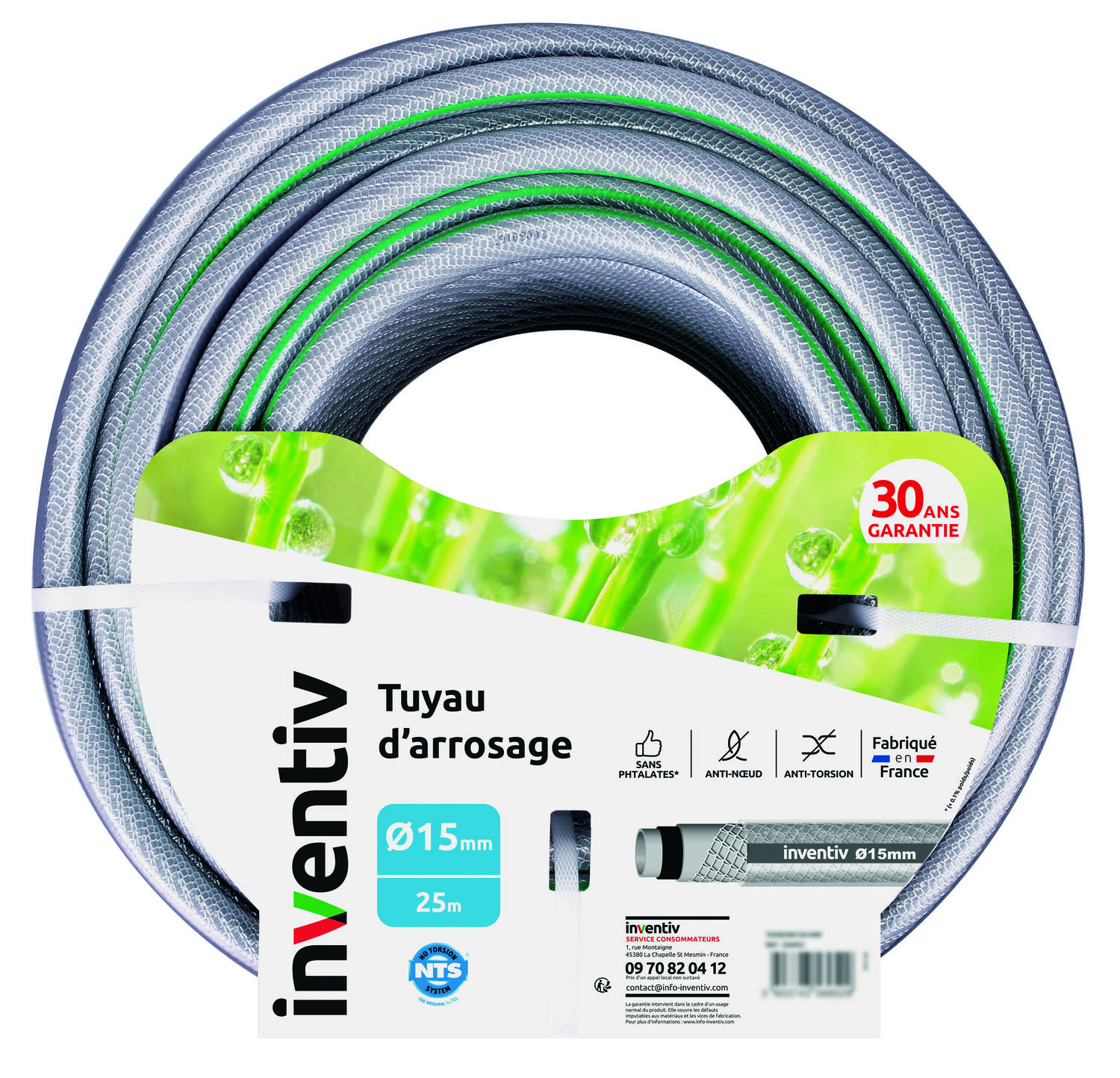 Tuyau arrosage MBTY3 Ø15mm en 25m - INVENTIV