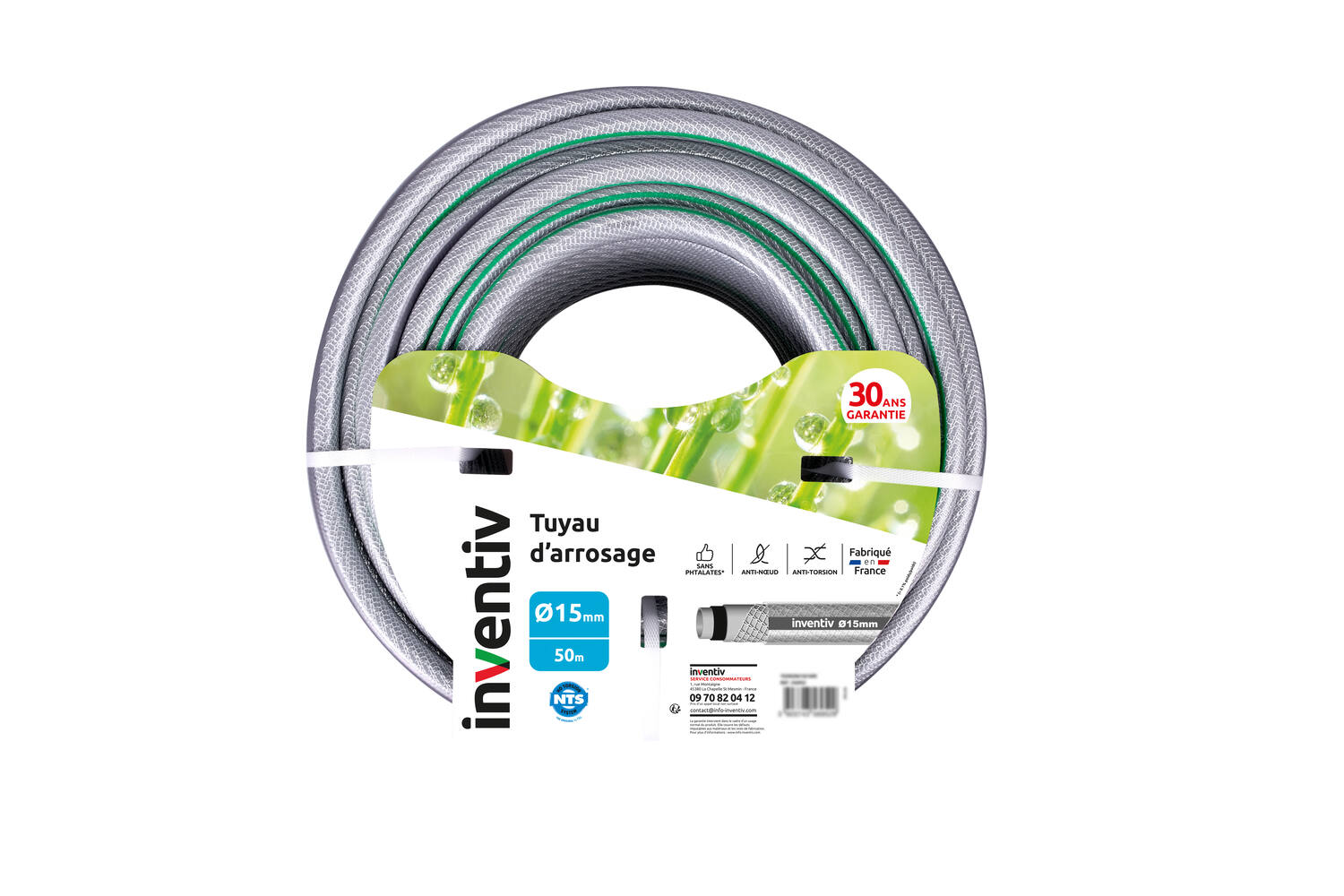 Tuyau arrosage MBTY3 Ø15mm en 50m - INVENTIV