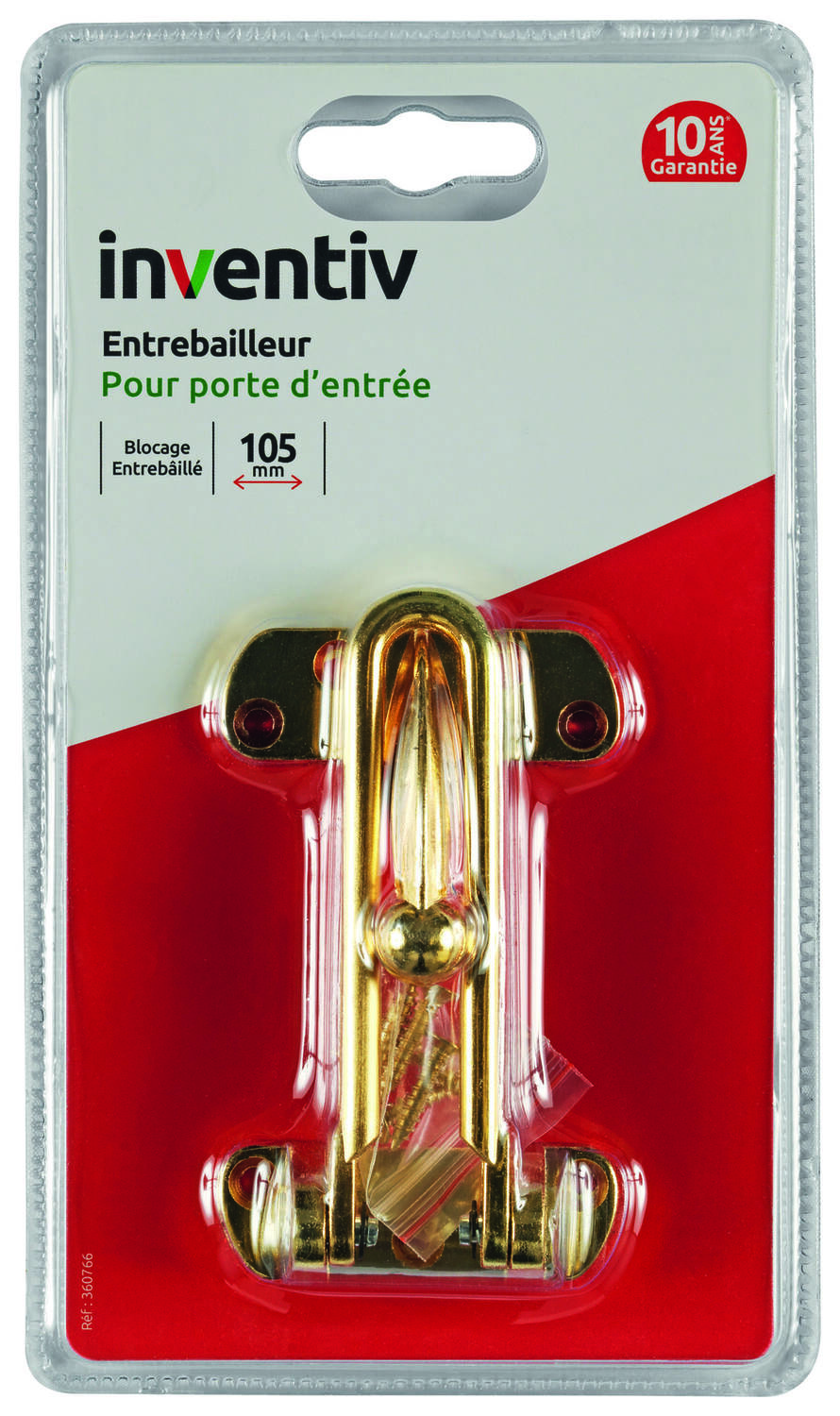 Entrabailleur de porte d'entrée finition dorée - INVENTIV